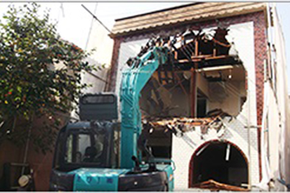 重機解体(木造・地上)①